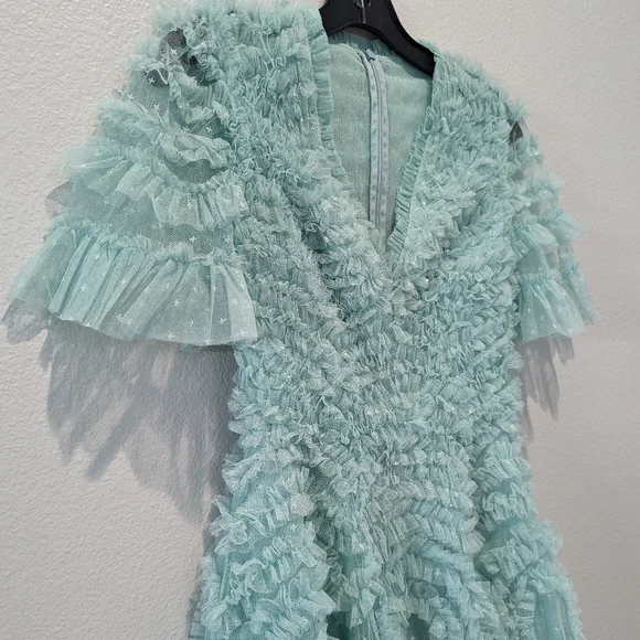 Needle & Thread Verity Ruffle V-Neck Mini dress - Picture 6 of 7